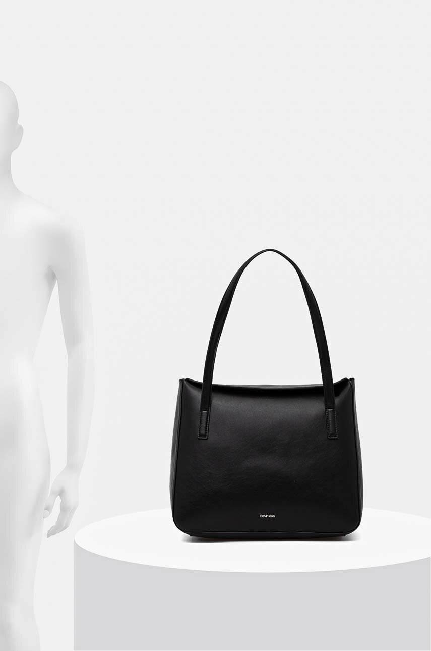 Τσάντα Calvin Klein χρώμα: μαύρο, K60K612577 φωτογραφία