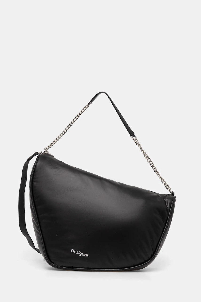 Desigual poseta LEMONHEART ACCENT culoarea negru, 24WAXA25 Desigual poseta LEMONHEART ACCENT culoarea negru, 24WAXA25