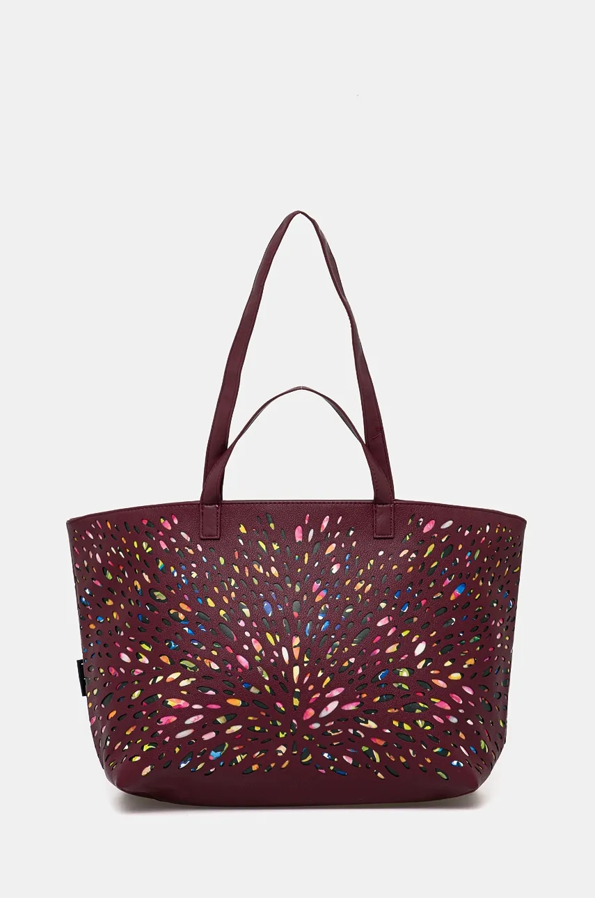 Desigual poseta BLACKWELL CAHUI culoarea bordo, 24WAXPA9 Desigual poseta BLACKWELL CAHUI culoarea bordo, 24WAXPA9