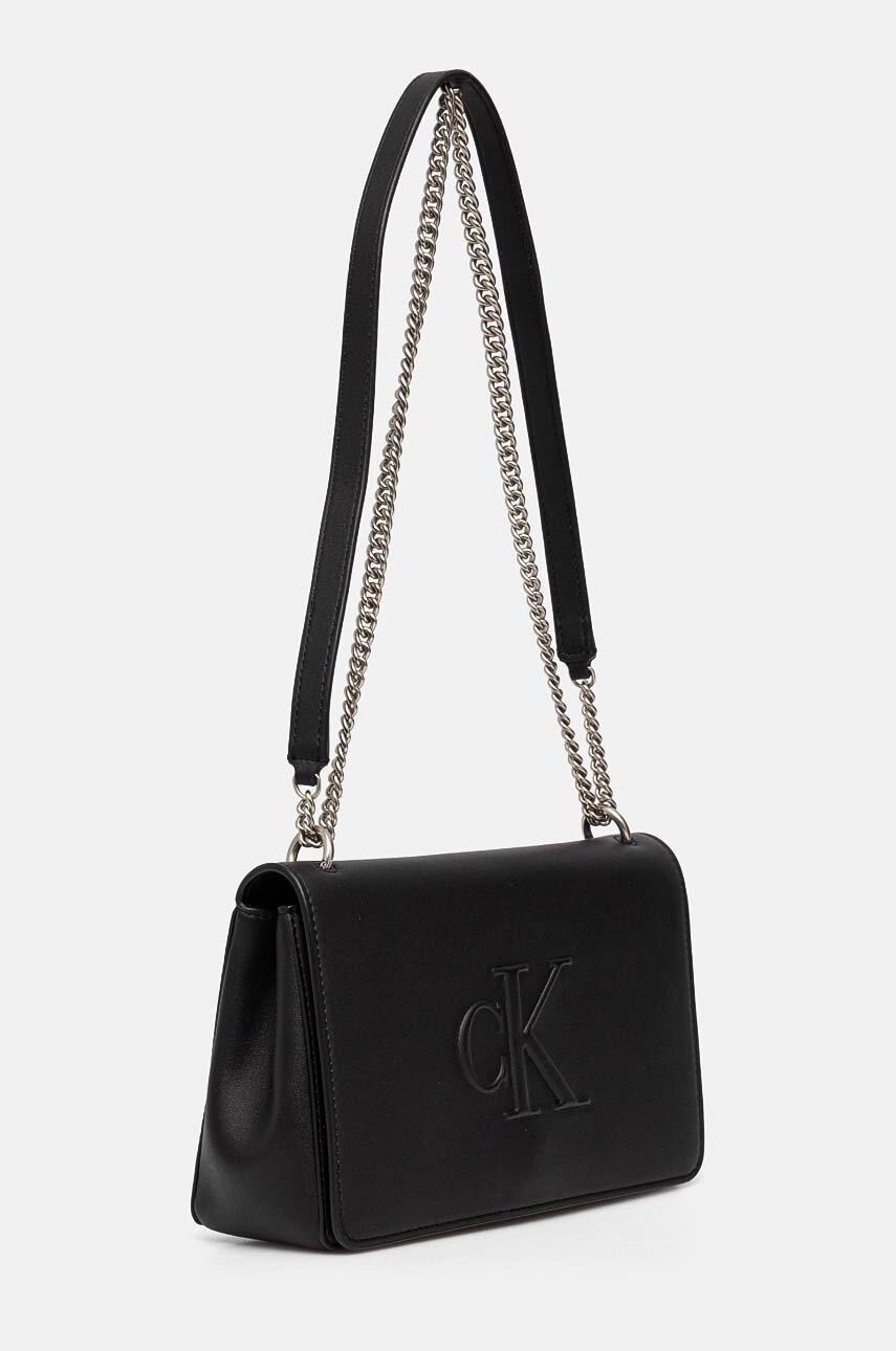 Τσάντα Calvin Klein Jeans χρώμα: μαύρο, K60K612727 φωτογραφία