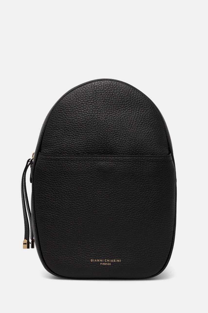 Gianni Chiarini ghiozdan de piele NINA femei, culoarea negru, mic, neted, ZN 11182 GRN