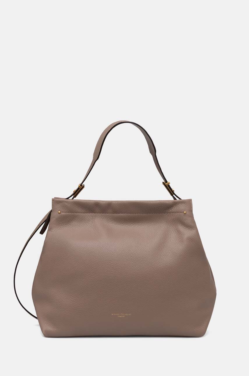 

Кожена чанта Gianni Chiarini MATILDE в бежово BS 10946 GRN, Бежов
