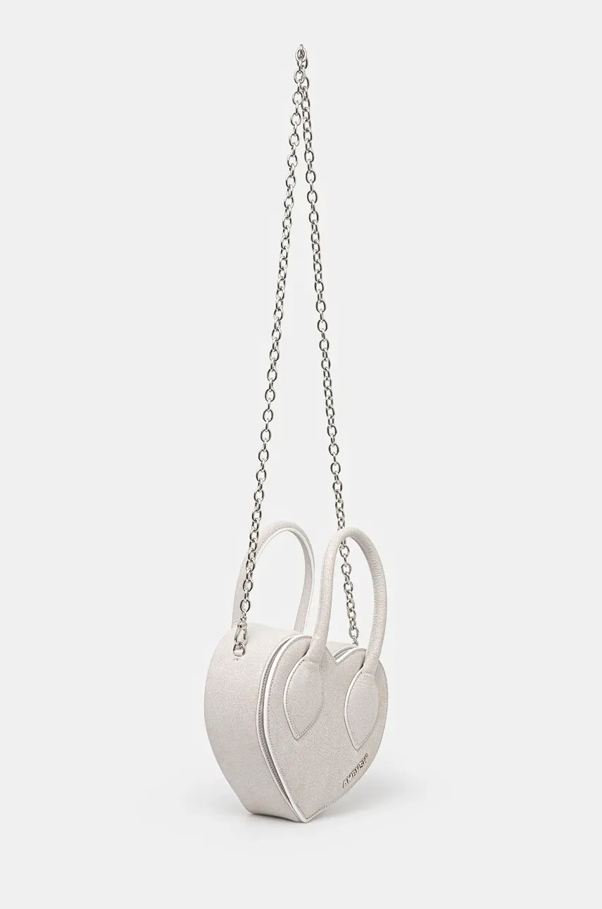 Сумочка AMBUSH Crackle Heart Top Handle Bag цвет серый BWNP028F24LEA0010100 Сумочка AMBUSH Crackle Heart Top Handle Bag цвет серый BWNP028F24LEA0010100