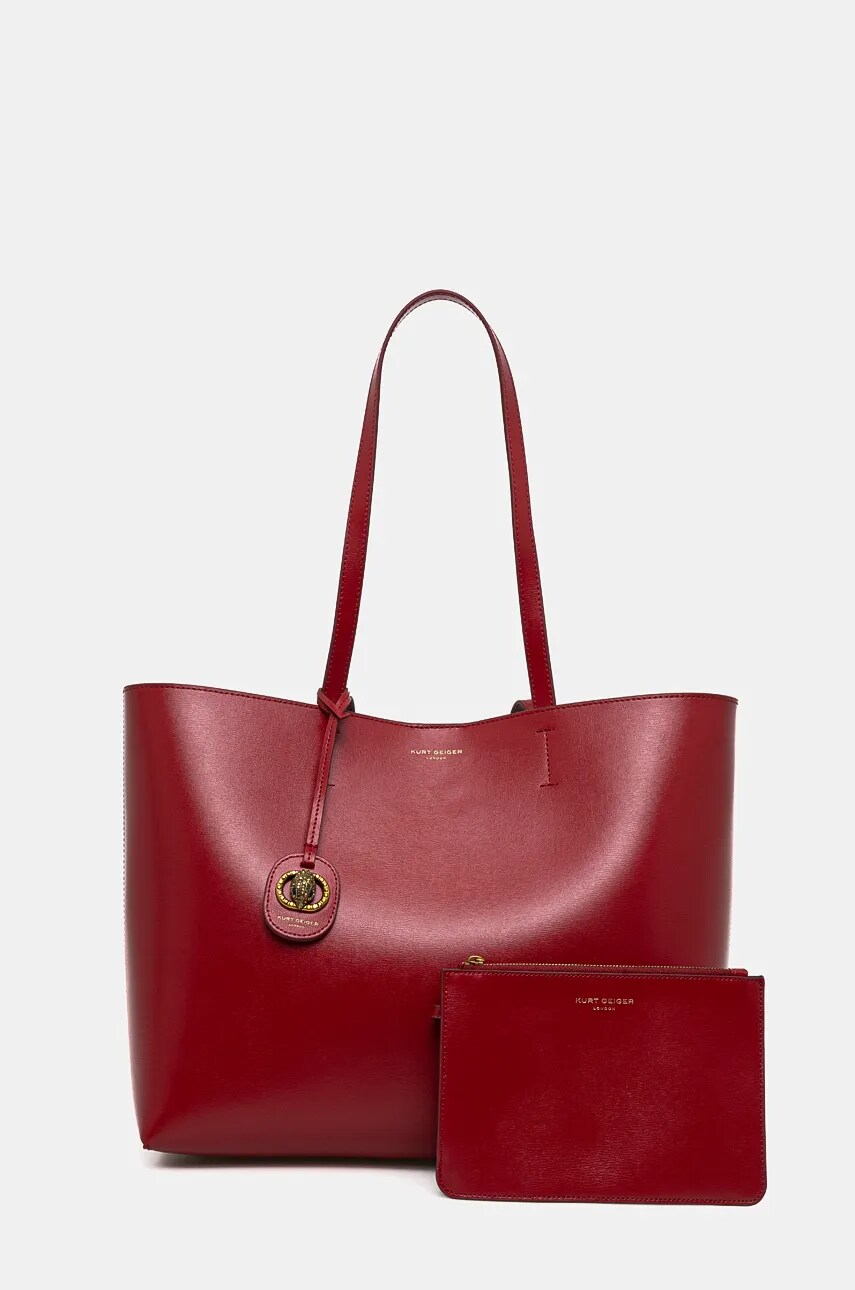 

Кожена чанта Kurt Geiger London CHELSEA в червено 3601450109, Червен