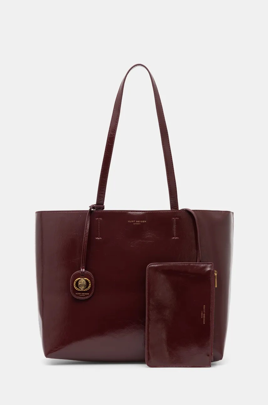 

Кожена чанта Kurt Geiger London CHELSEA в бордо 3601454319