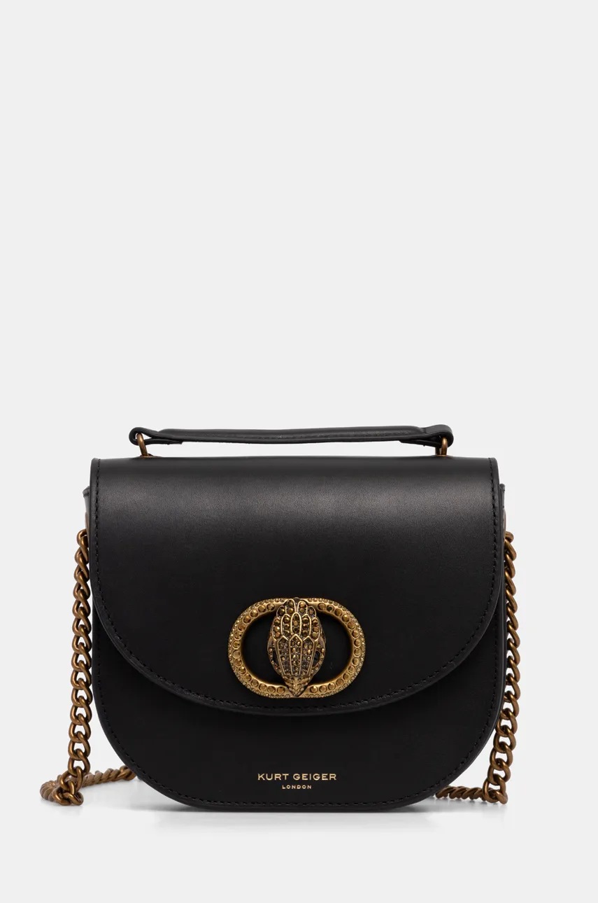 

Кожена чанта Kurt Geiger London CHELSEA в черно 3598300109, Черен