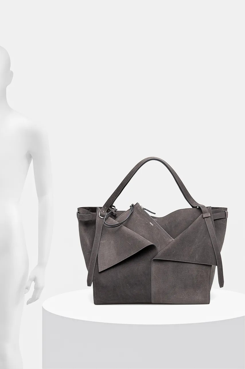 Шкіряна сумочка Coperni Belt Cabas Bag колір сірий COPBA74F6001 