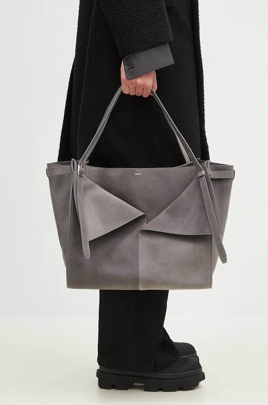 Шкіряна сумочка Coperni Belt Cabas Bag колір сірий COPBA74F6001 
