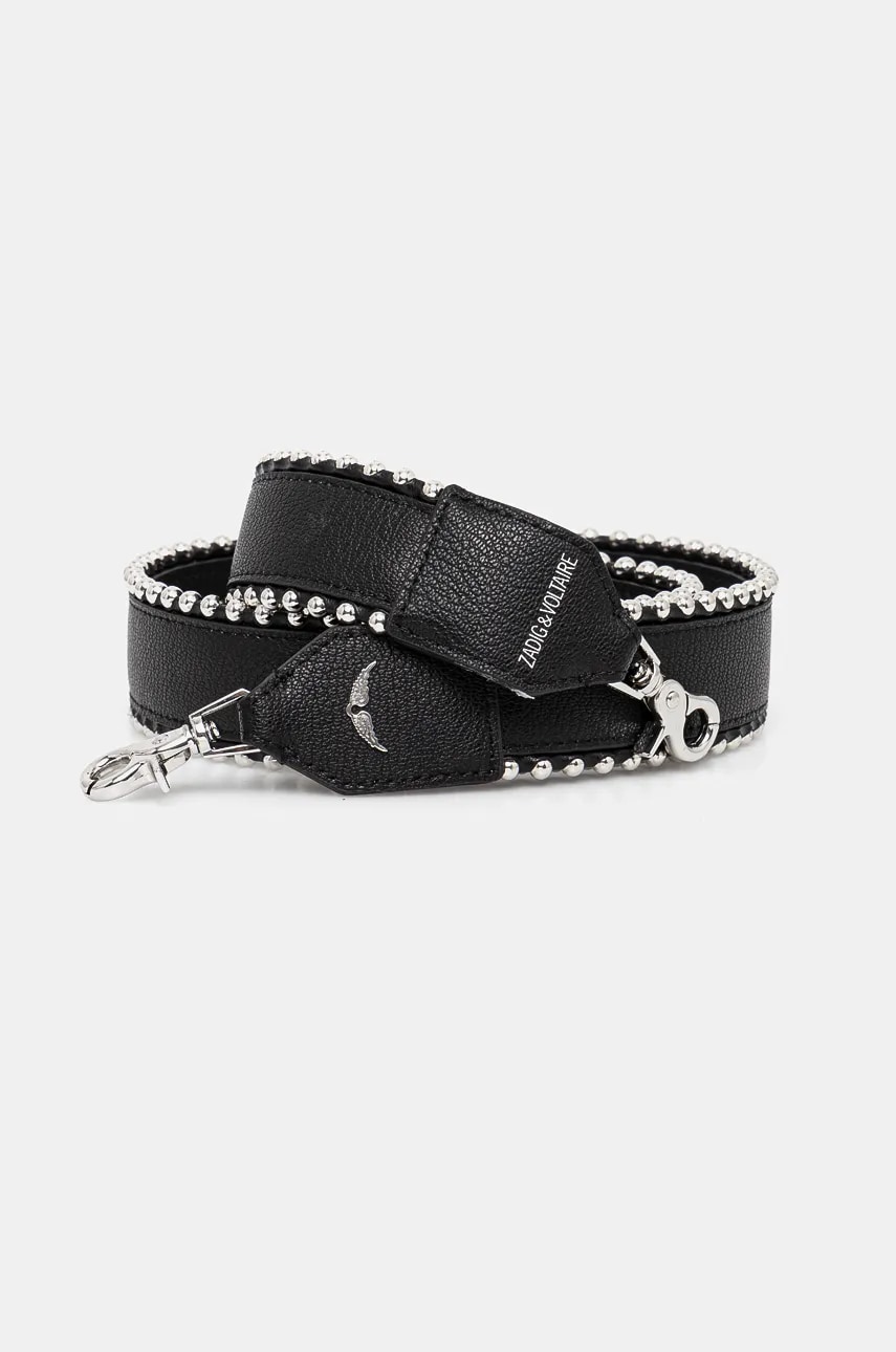 ZADIG&VOLTAIRE curea din piele pentru geanta culoarea negru, LWOG00003 ZADIG&VOLTAIRE curea din piele pentru geanta culoarea negru, LWOG00003