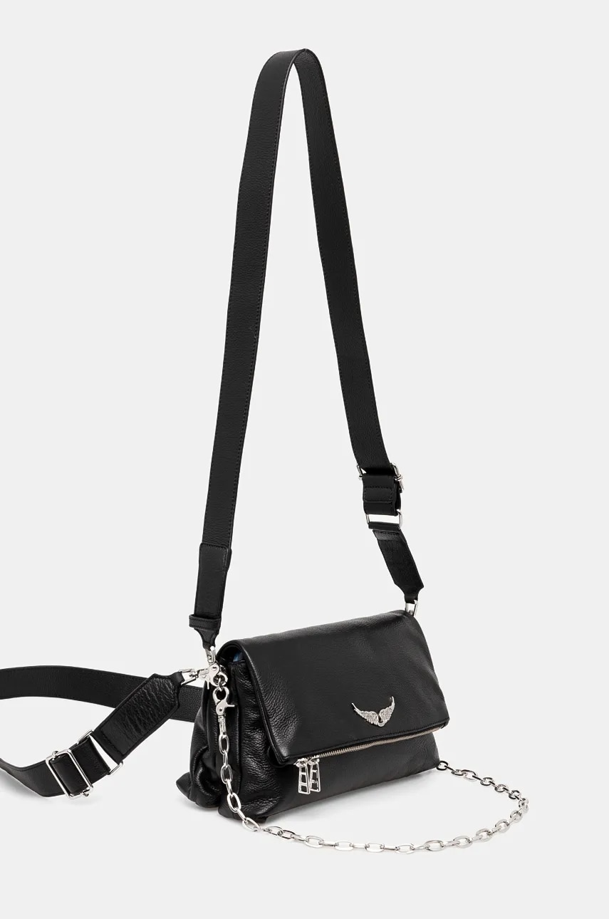 Кожаная сумочка ZADIG&VOLTAIRE цвет чёрный LWBA00008 Кожаная сумочка ZADIG&VOLTAIRE цвет чёрный LWBA00008