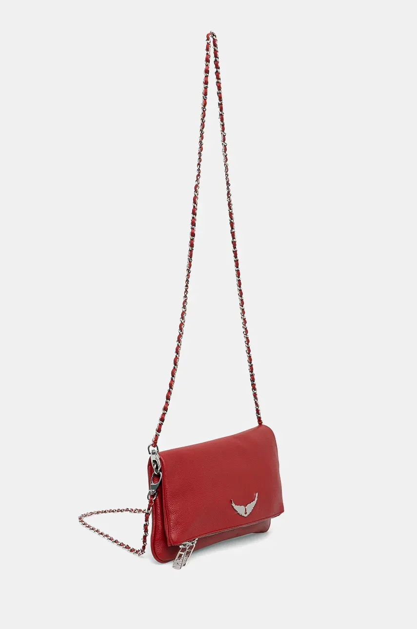 Кожаная сумочка ZADIG&VOLTAIRE цвет красный LWBA00001 Кожаная сумочка ZADIG&VOLTAIRE цвет красный LWBA00001