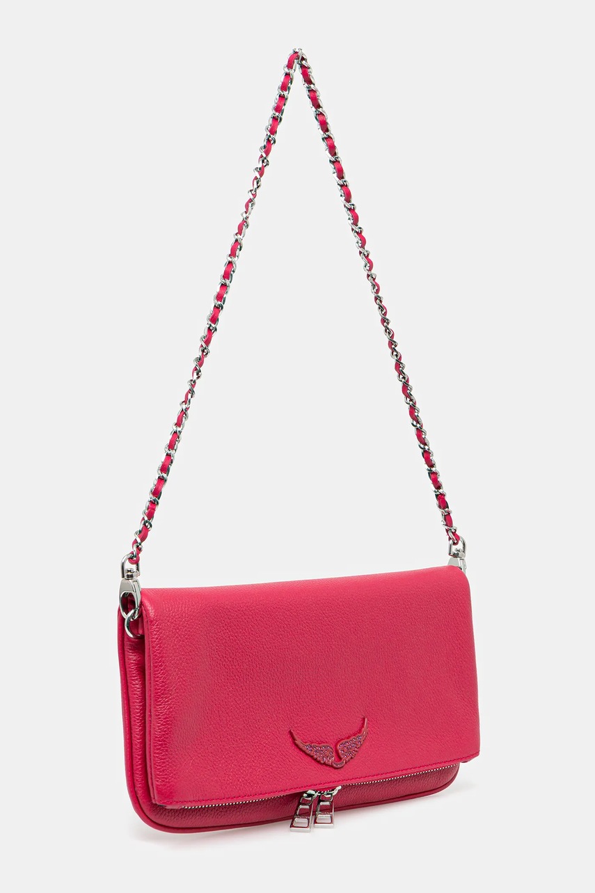 Кожаная сумочка ZADIG&VOLTAIRE цвет розовый LWBA00001