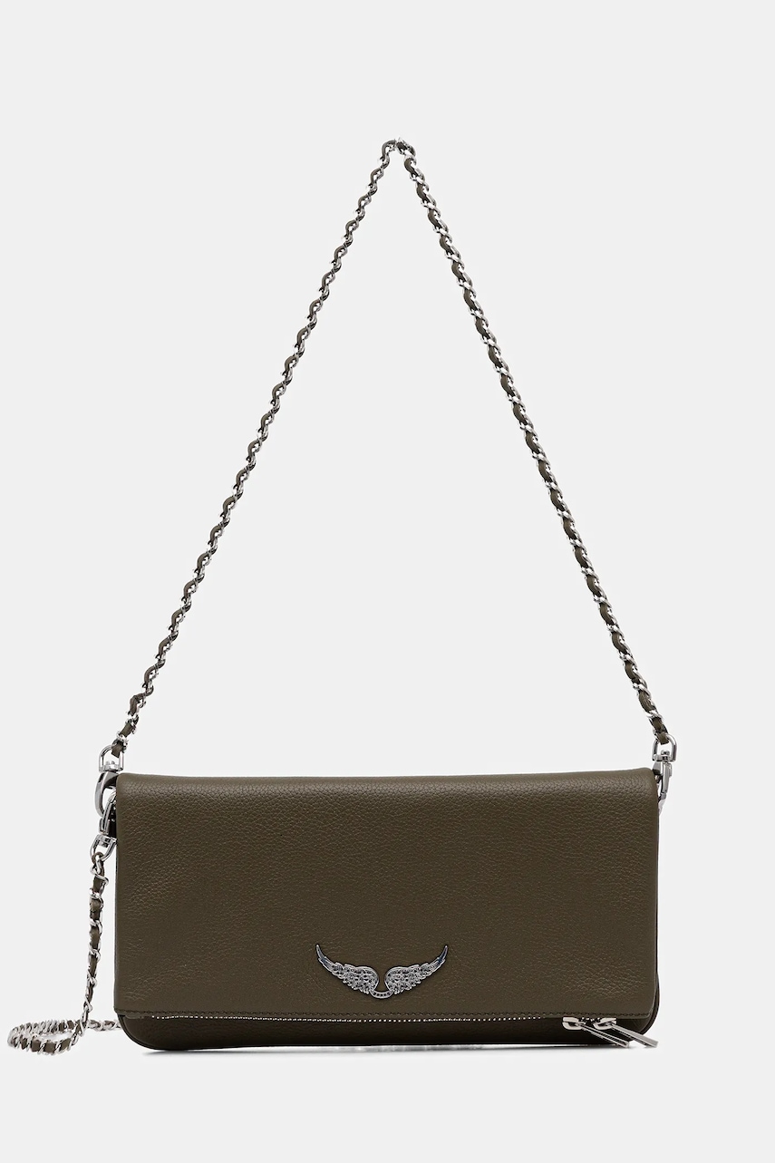 ZADIG&VOLTAIRE poșetă de piele culoarea verde, LWBA00001