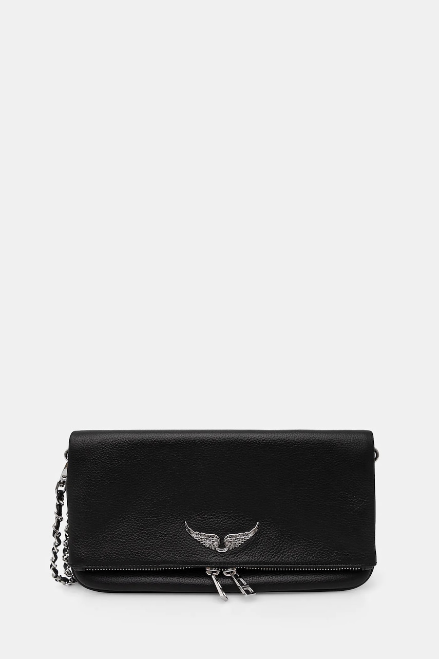 ZADIG&VOLTAIRE poșetă de piele culoarea negru, LWBA00001