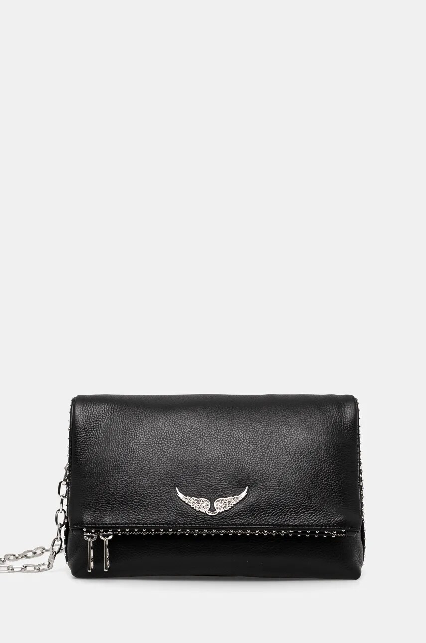 ZADIG&VOLTAIRE poseta de piele culoarea negru, LWBA00009 ZADIG&VOLTAIRE poseta de piele culoarea negru, LWBA00009