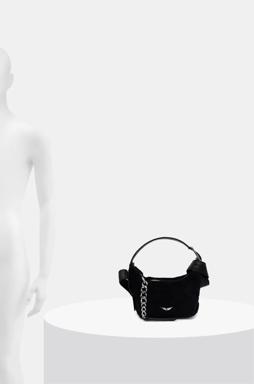 Μάλλινη τσάντα μωρού ZADIG&VOLTAIRE χρώμα: μαύρο, LWBA02550 φωτογραφία