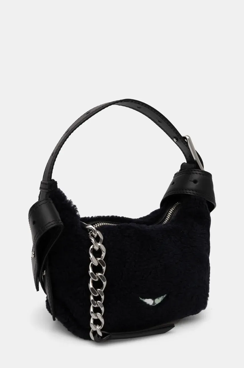 Шерстяная сумка ZADIG&VOLTAIRE цвет чёрный LWBA02550 Шерстяная сумка ZADIG&VOLTAIRE цвет чёрный LWBA02550