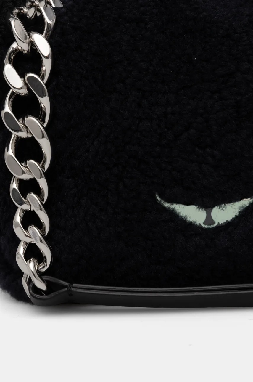 Μάλλινη τσάντα μωρού ZADIG&VOLTAIRE χρώμα: μαύρο, LWBA02550 φωτογραφία