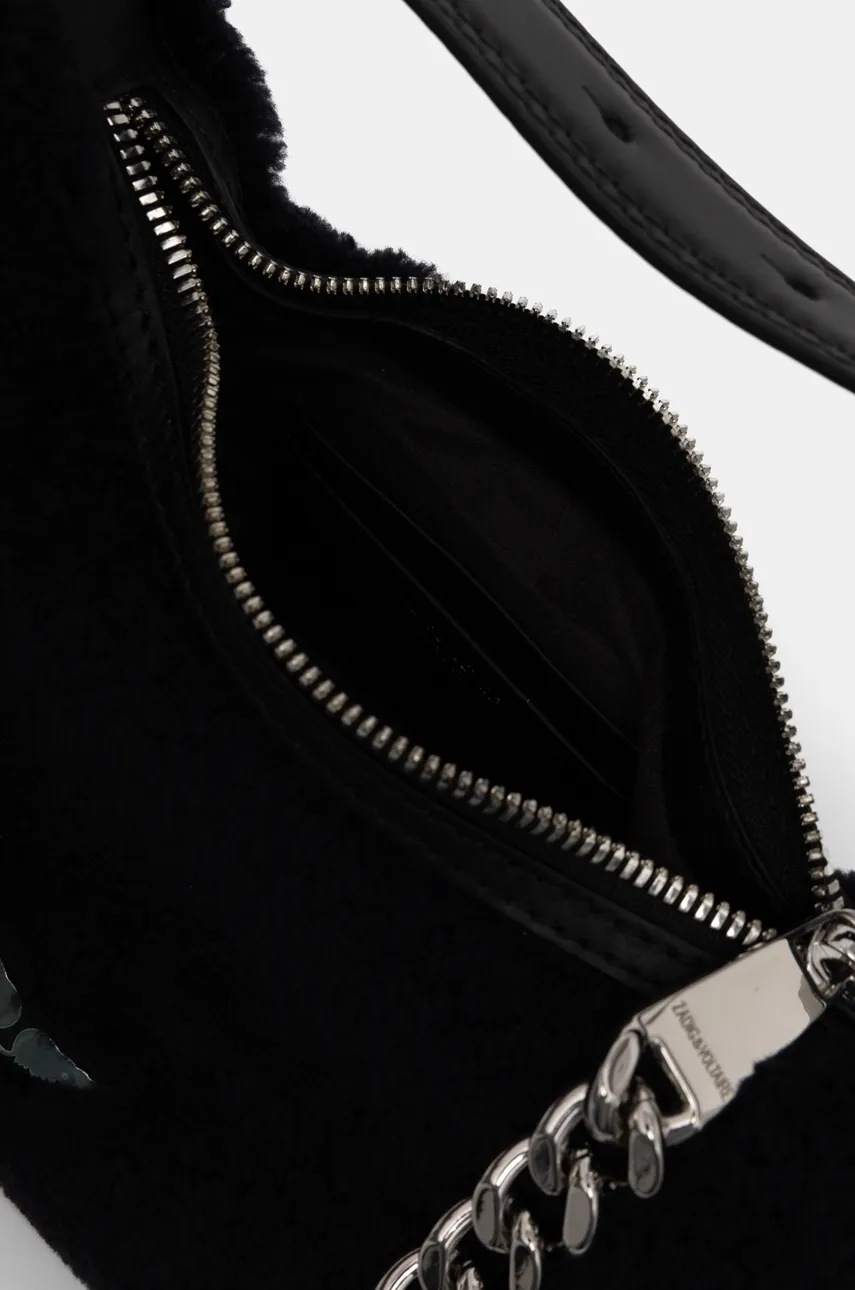 Μάλλινη τσάντα μωρού ZADIG&VOLTAIRE χρώμα: μαύρο, LWBA02550 φωτογραφία