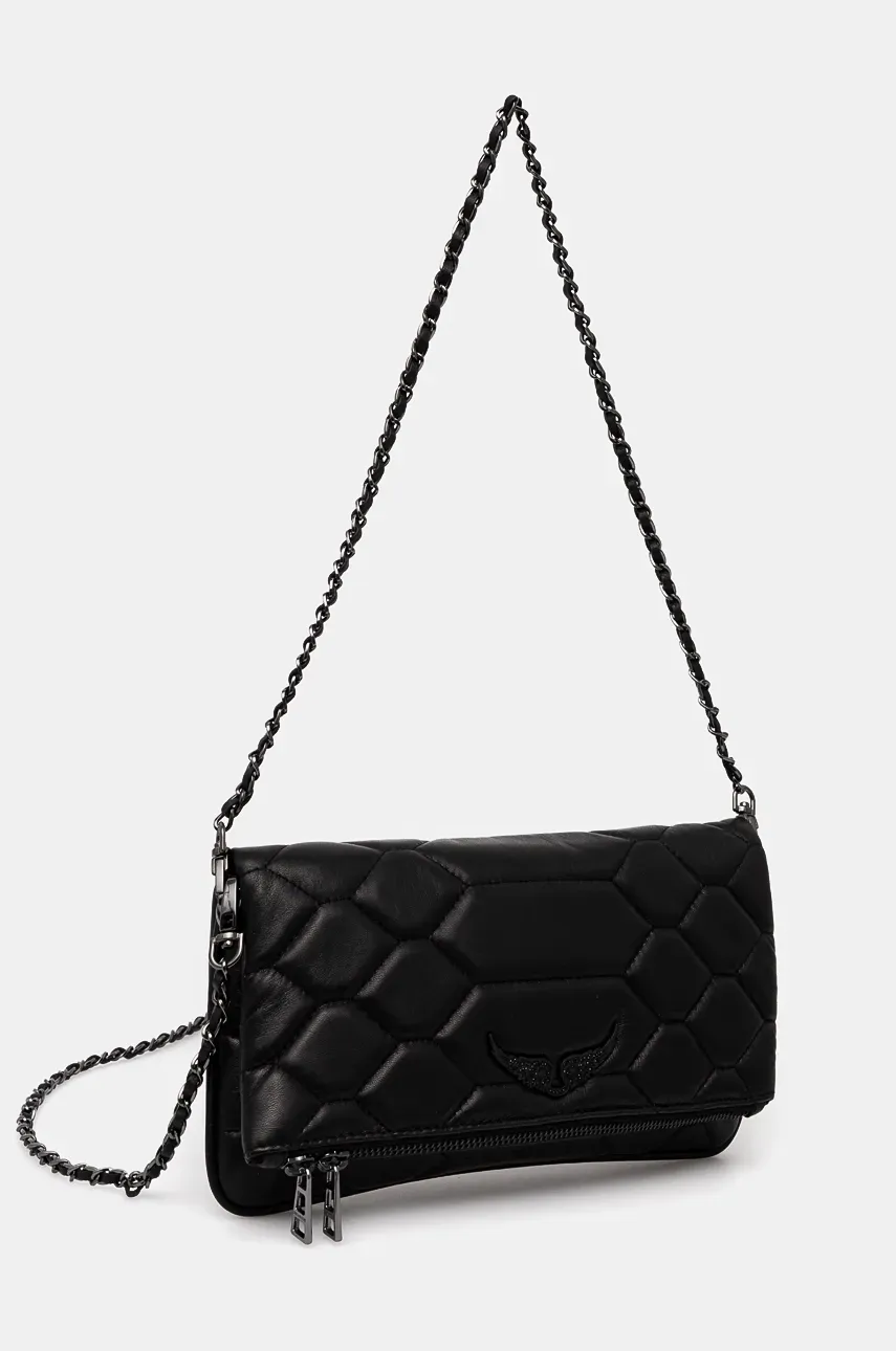 Кожаная сумочка ZADIG&VOLTAIRE цвет чёрный LWBA02581 Кожаная сумочка ZADIG&VOLTAIRE цвет чёрный LWBA02581