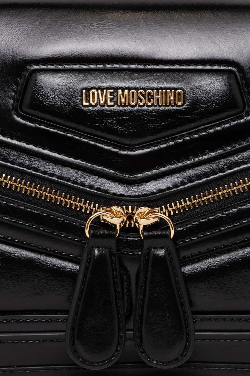 Шкіряна сумочка Love Moschino колір чорний JC4355PP0L 