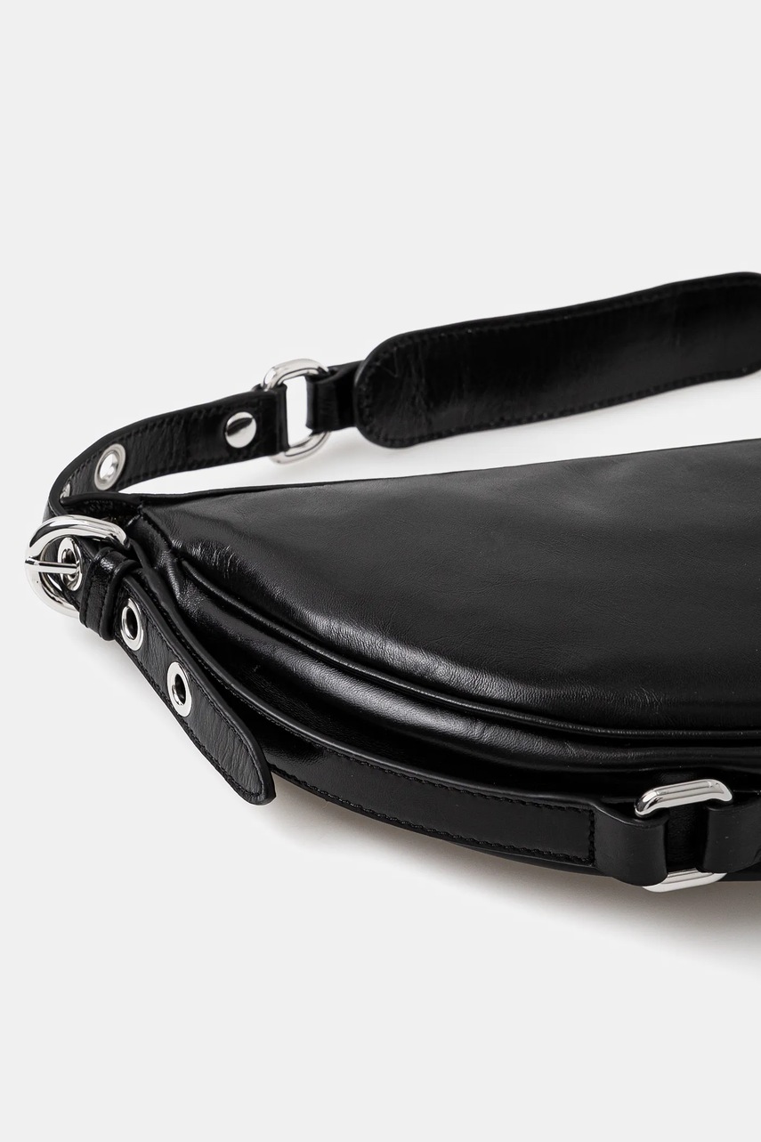 Δερμάτινη τσάντα By Far Gib χρώμα: μαύρο, MWBSB012LL002BK001PL φωτογραφία