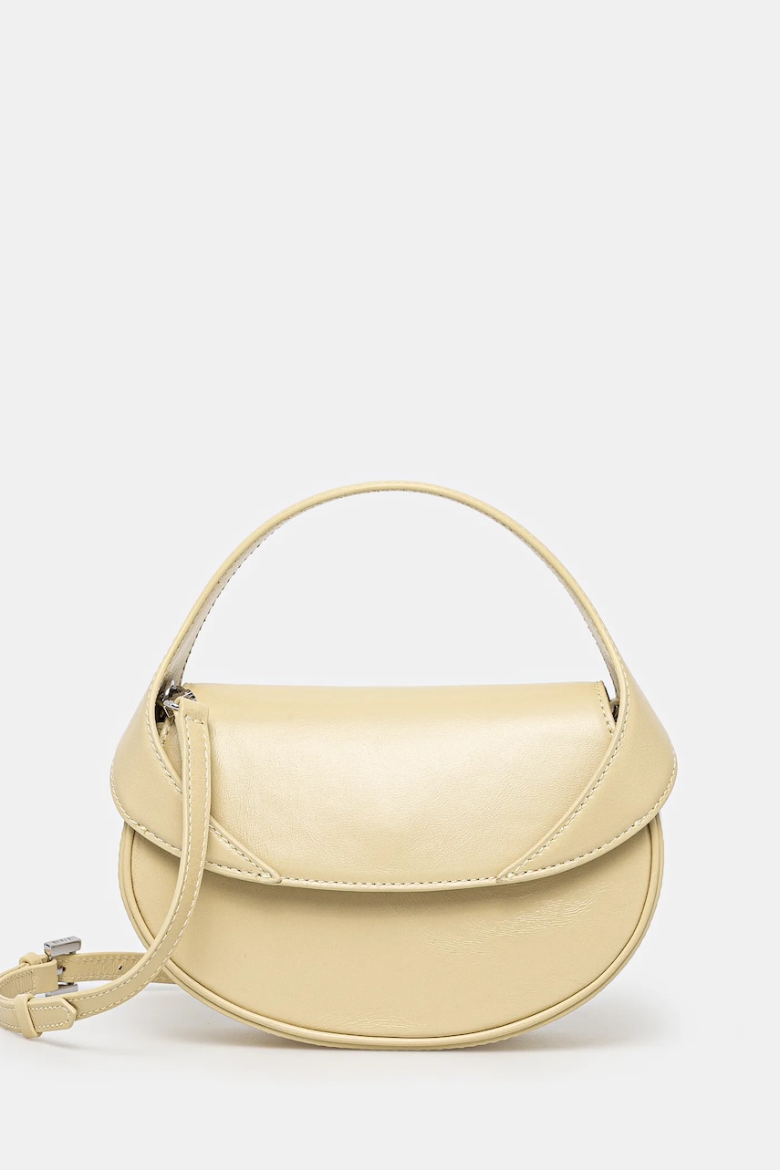By Far poseta de piele Hari culoarea bej, MWBTH008LL002BG032PL