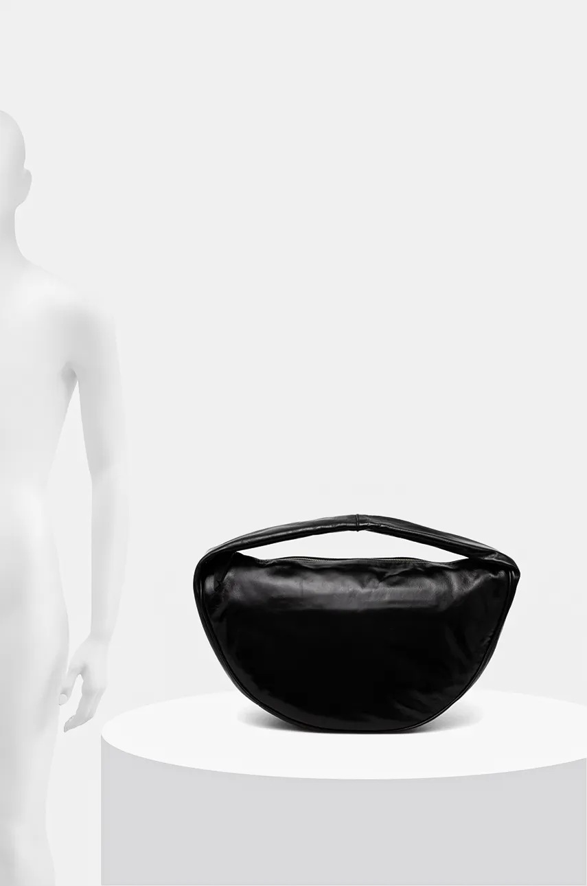 Δερμάτινη τσάντα By Far Maxi χρώμα: μαύρο, MWBSB022LL002BKPL φωτογραφία