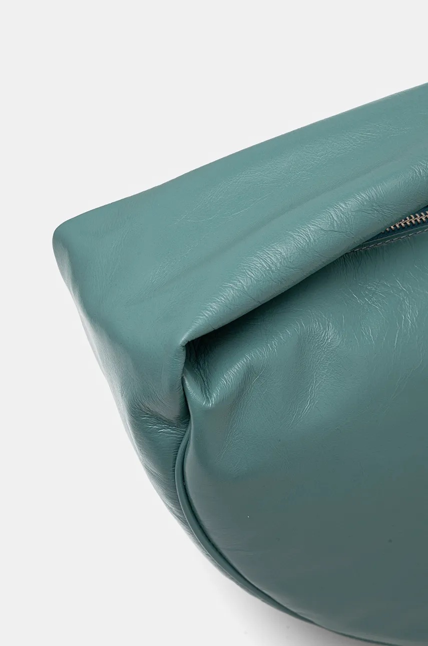 Δερμάτινη τσάντα By Far Maxi χρώμα: τιρκουάζ, MWBSB022LL002BL052PL φωτογραφία