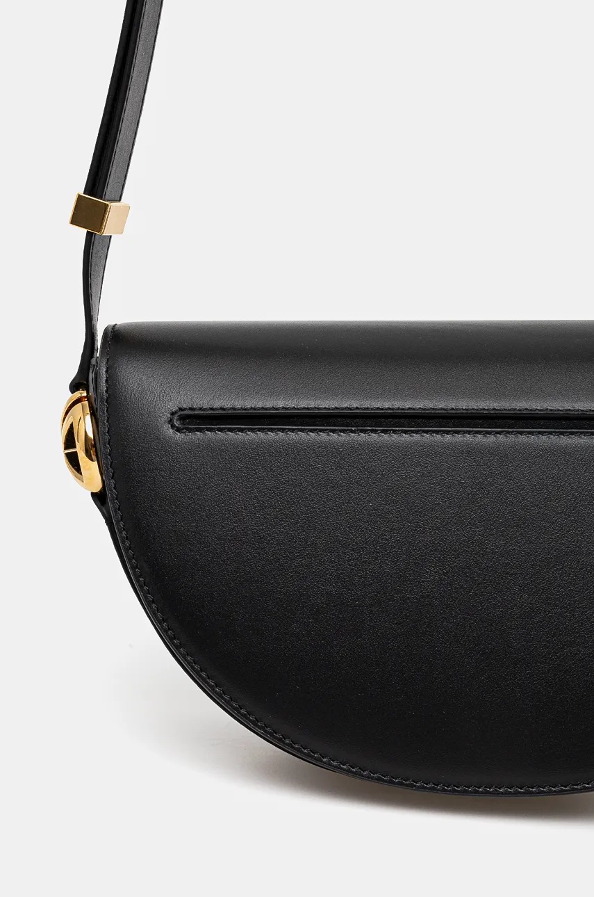 Δερμάτινη τσάντα Patou χρώμα: μαύρο, BA0015000 φωτογραφία