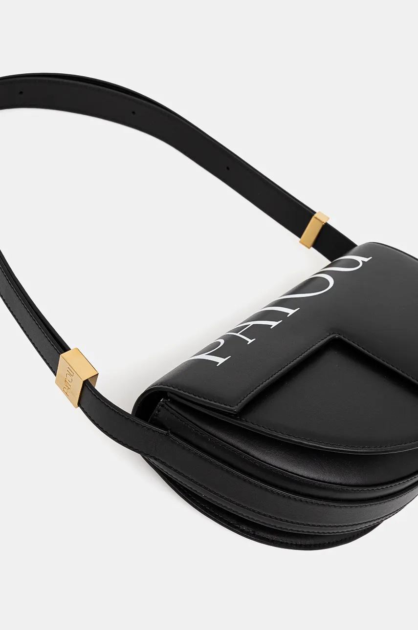 Δερμάτινη τσάντα Patou χρώμα: μαύρο, BA0015000 φωτογραφία