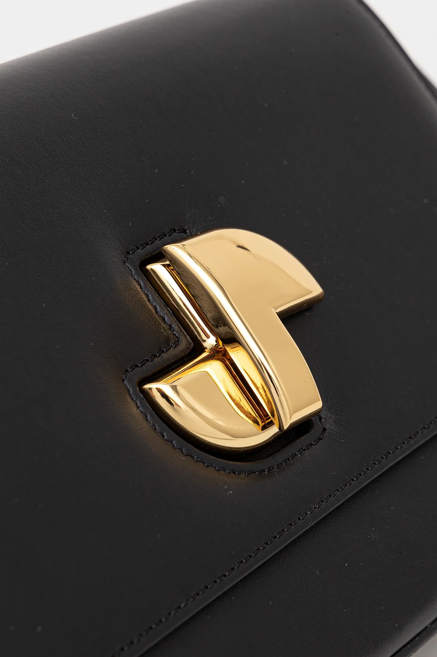 Δερμάτινη τσάντα Patou χρώμα: μαύρο, BA0175000 φωτογραφία