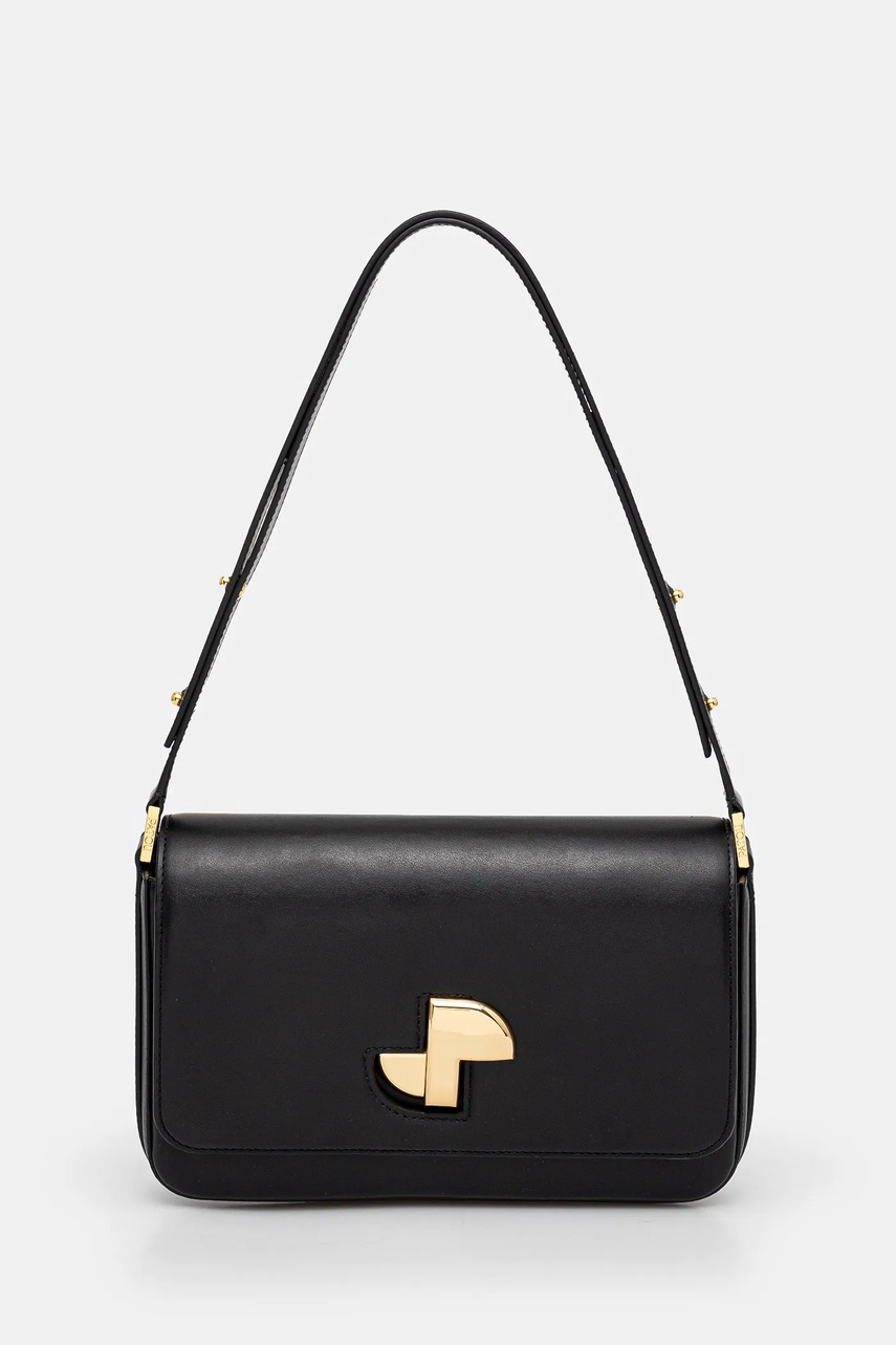 Patou poseta de piele culoarea negru, BA0175000