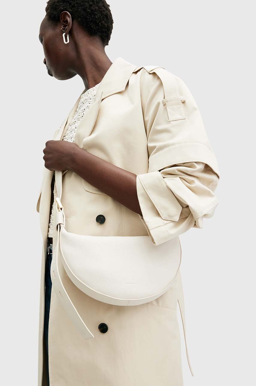 Δερμάτινη τσάντα AllSaints HALF MOON φωτογραφία