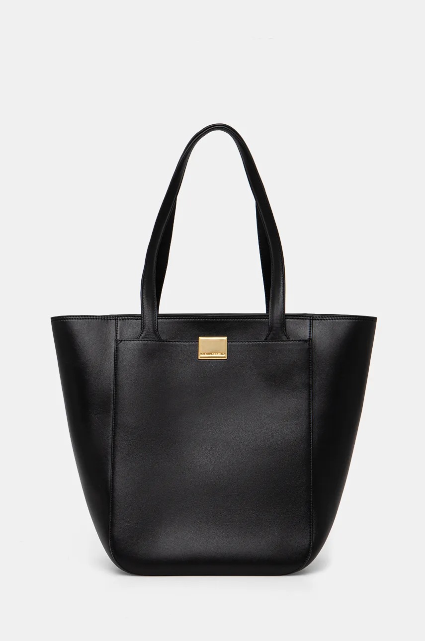 

Кожена чанта Karl Lagerfeld в черно 246W3017, Черен
