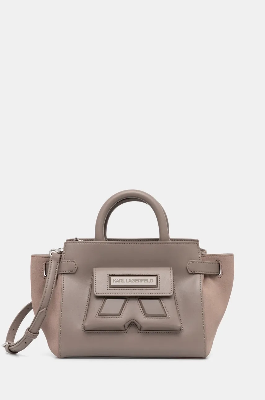 Karl Lagerfeld poseta de piele culoarea maro, 246W3055 Karl Lagerfeld poseta de piele culoarea maro, 246W3055