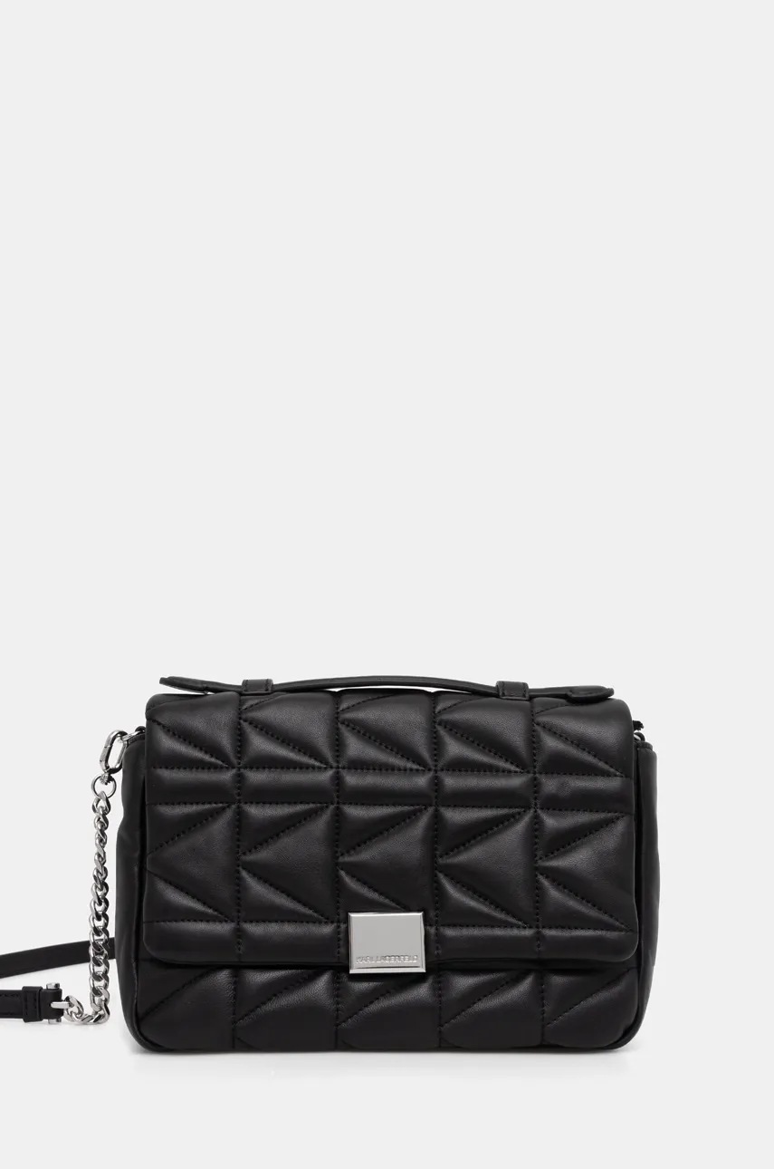 

Кожена чанта Karl Lagerfeld в черно 246W3086, Черен