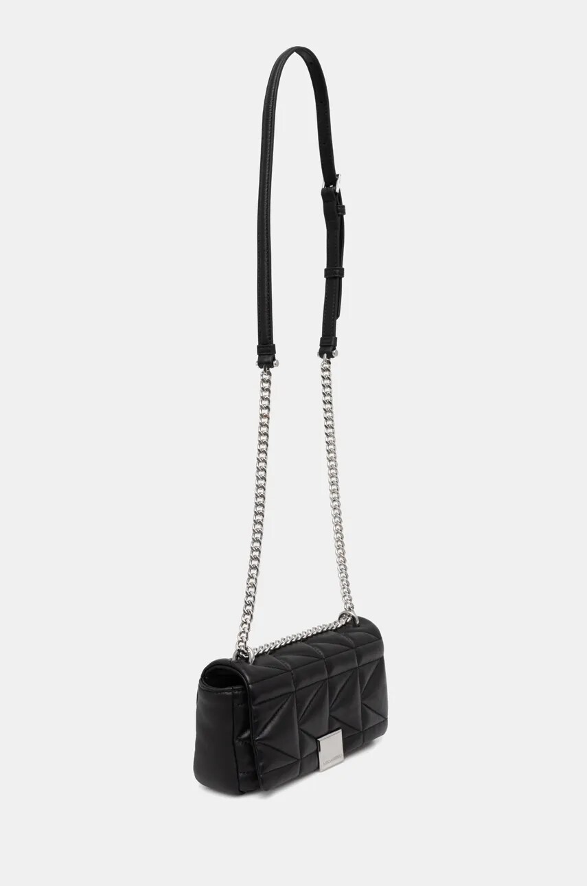 Кожаная сумочка Karl Lagerfeld цвет чёрный 246W3089 Кожаная сумочка Karl Lagerfeld цвет чёрный 246W3089