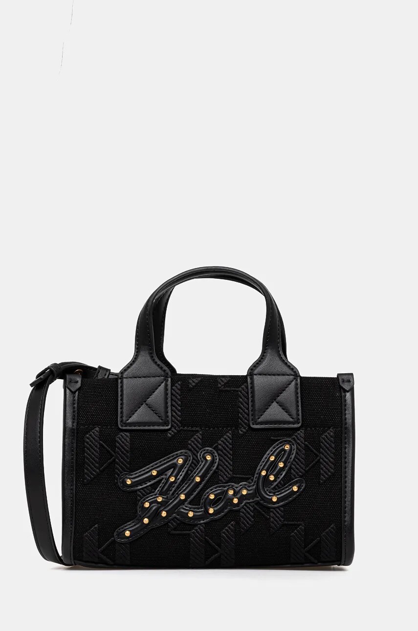 Levně Kabelka Karl Lagerfeld černá barva, 246W3012