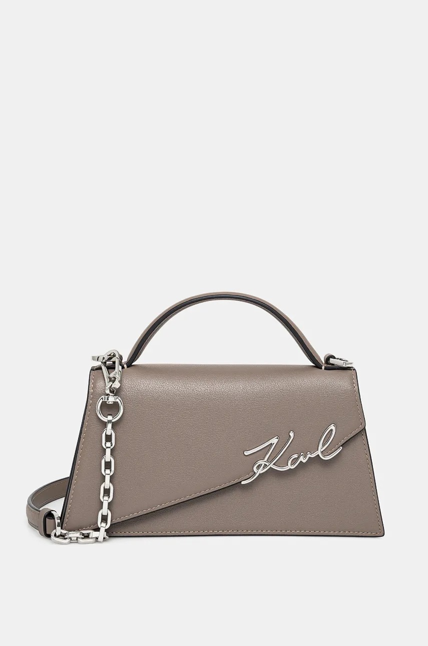 

Кожена чанта Karl Lagerfeld в кафяво 246W3099, Кафяв
