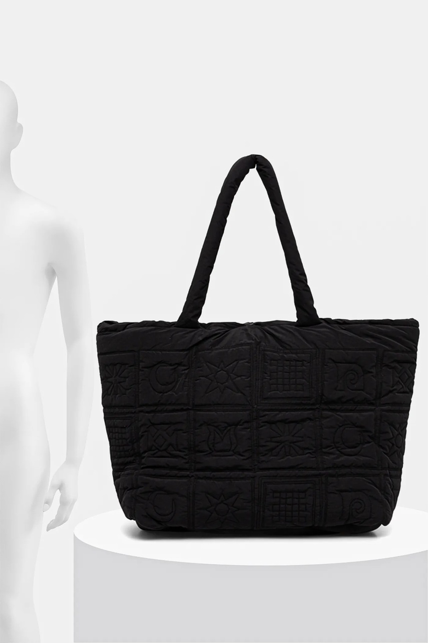 Τσάντα Nanushka SOFT TOTE χρώμα: μαύρο, NU24FWBT12451 φωτογραφία