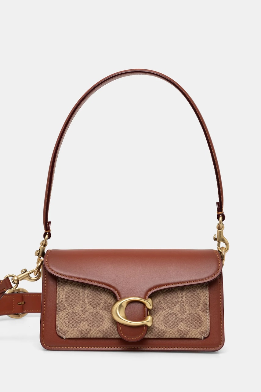 Coach poseta de piele Tabby culoarea maro, CY200 Coach poseta de piele Tabby culoarea maro, CY200