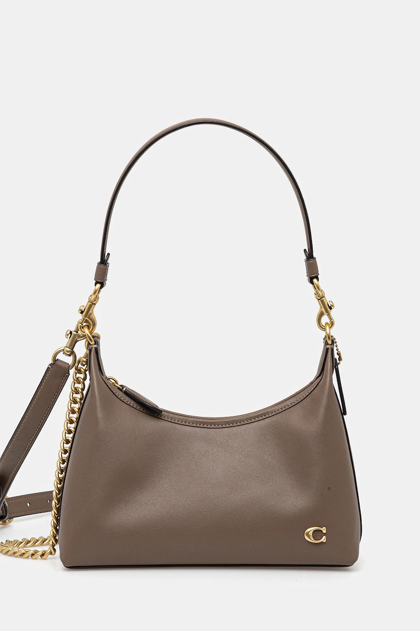 Coach poseta de piele Juliet culoarea maro, CW640 Coach poseta de piele Juliet culoarea maro, CW640