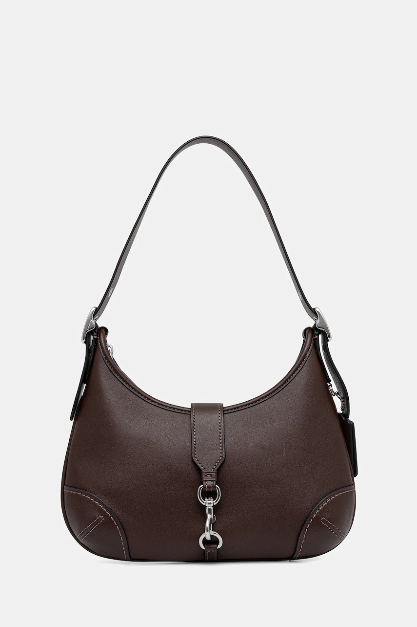 Coach poșetă de piele Hamptons culoarea negru, CW642