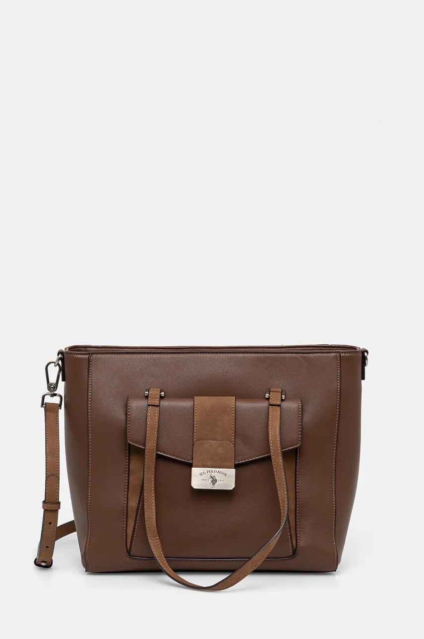 U.S. Polo Assn. poseta Romantic culoarea maro, BIUR08422WVP U.S. Polo Assn. poseta Romantic culoarea maro, BIUR08422WVP