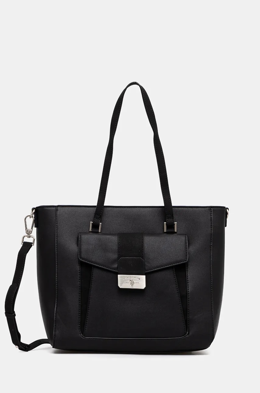 U.S. Polo Assn. poseta Romantic culoarea negru, BIUR08422WVP U.S. Polo Assn. poseta Romantic culoarea negru, BIUR08422WVP