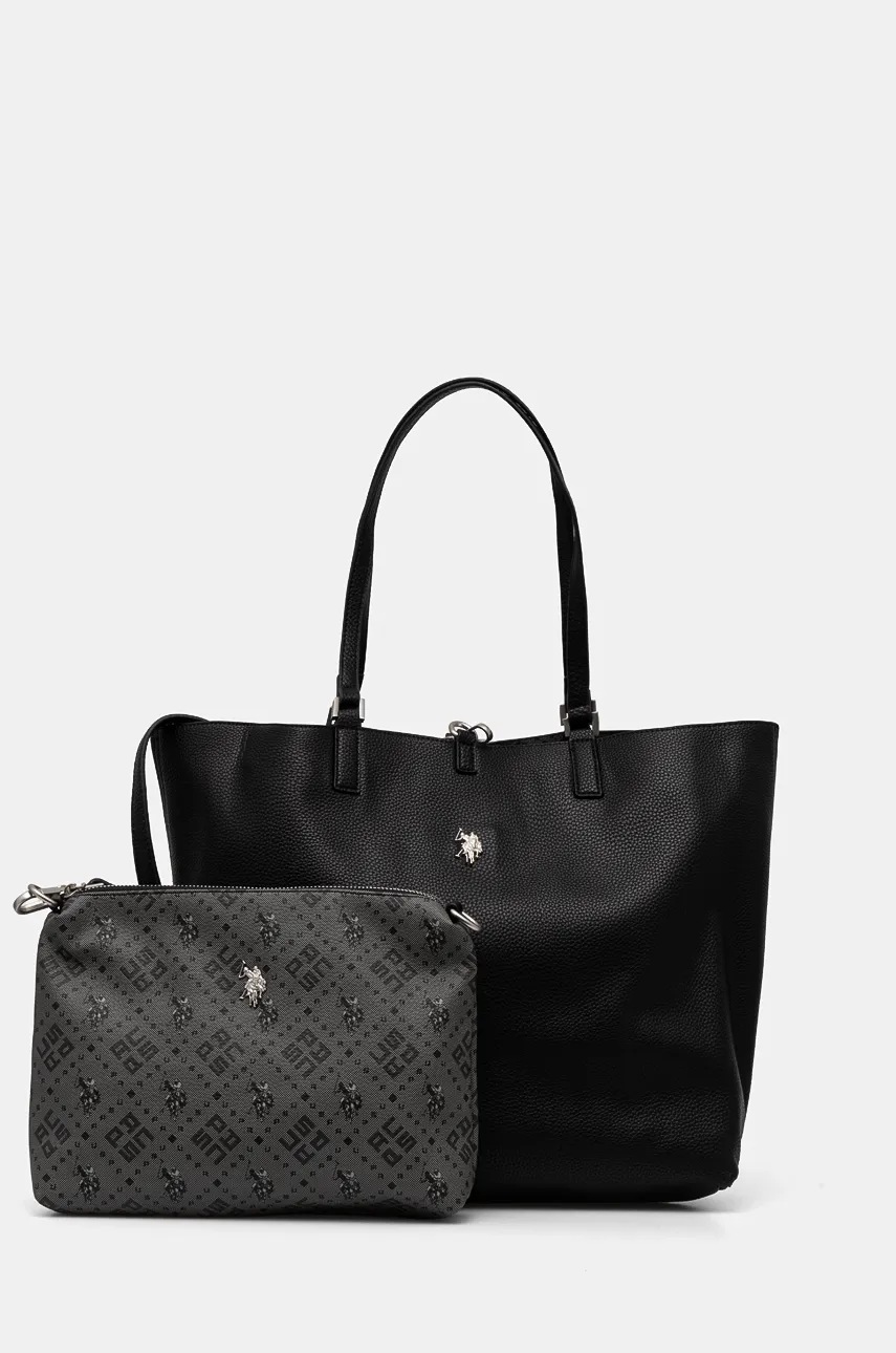 

Чанта с две лица U.S. Polo Assn. New в черно BIUM08508WVP, Черен