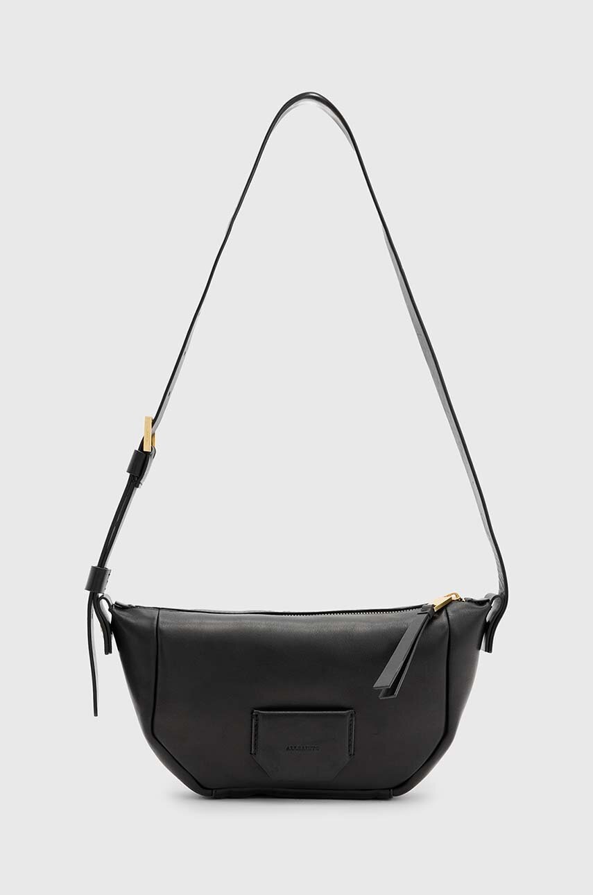 

Кожена чанта AllSaints MADEA CROSSBODY в черно W349XB, Черен