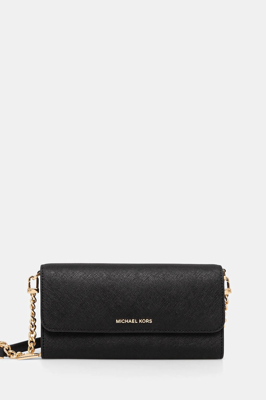 MICHAEL Michael Kors poseta piele culoarea negru, 32S4GJ6C9L MICHAEL Michael Kors poseta piele culoarea negru, 32S4GJ6C9L