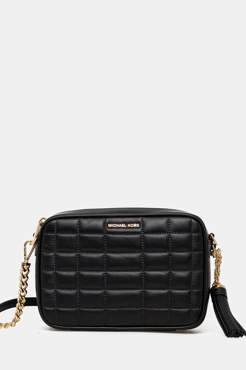 

Кожена чанта MICHAEL Michael Kors в черно 32R4GJ6M8L, Черен